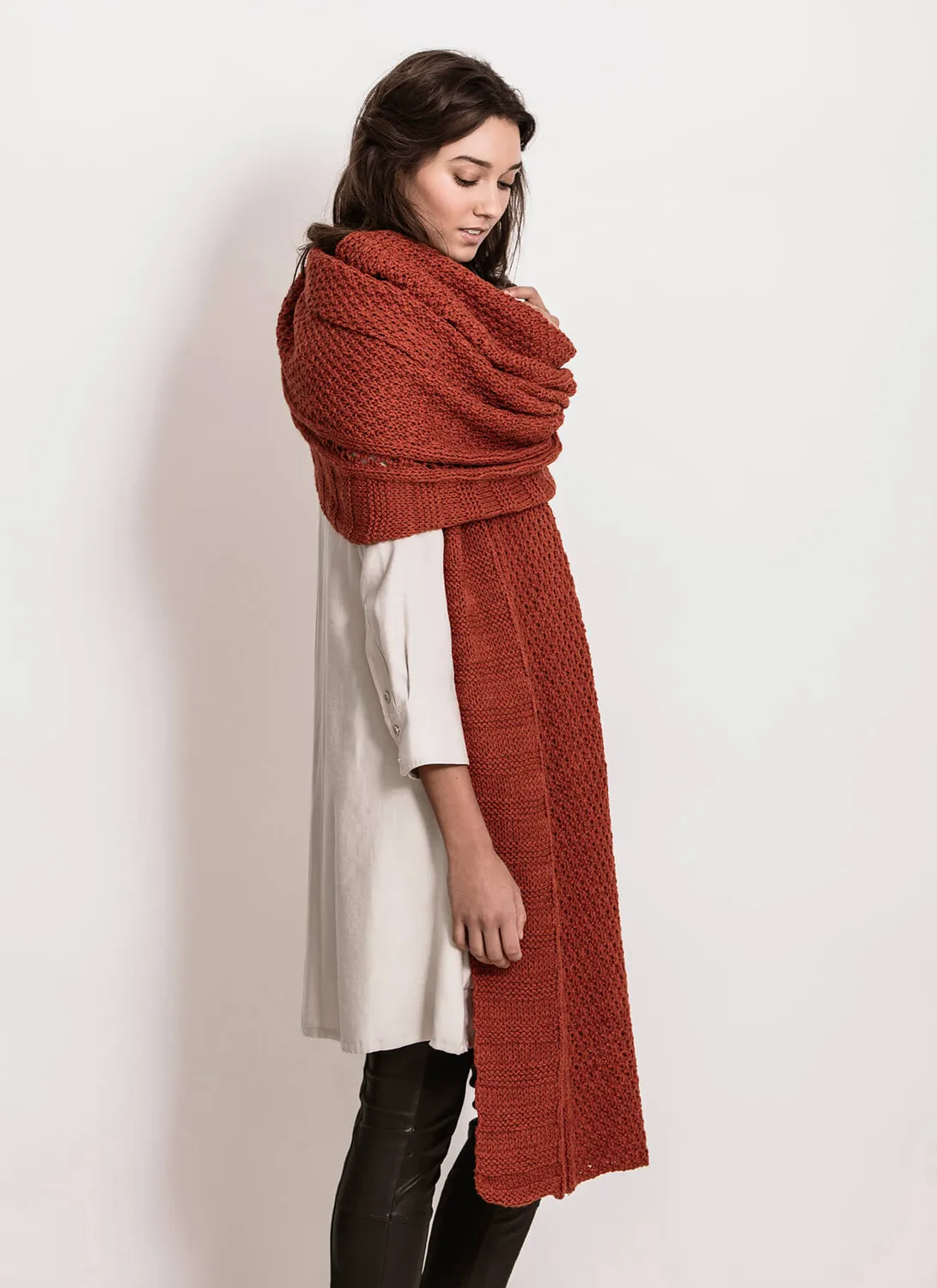 Blue Sky Fibers Classic Series Endless Wrap Strickanleitung Textur