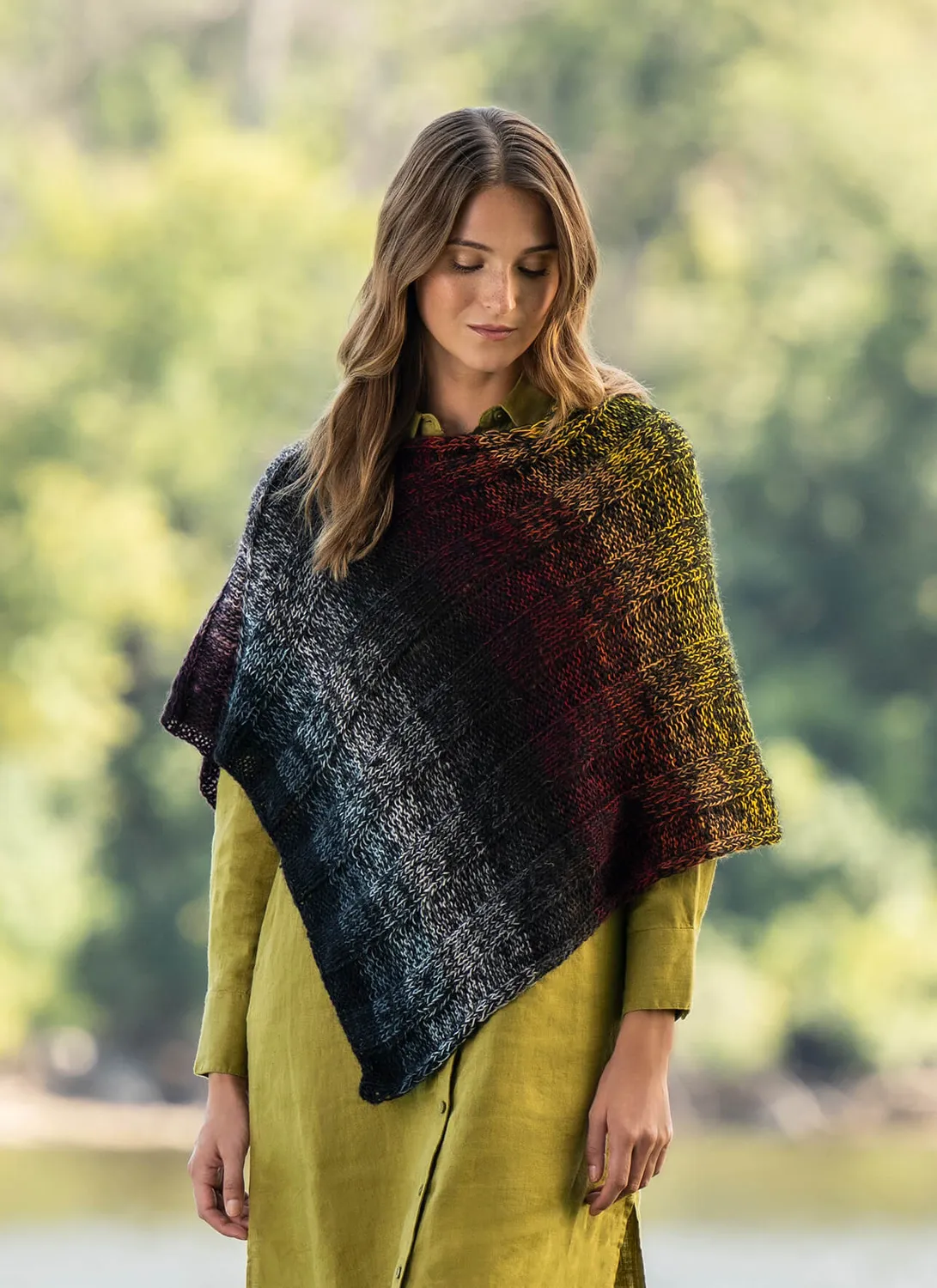 Blue Sky Fibers Classic Kaleidoscope Wrap Strickanleitung Tuch