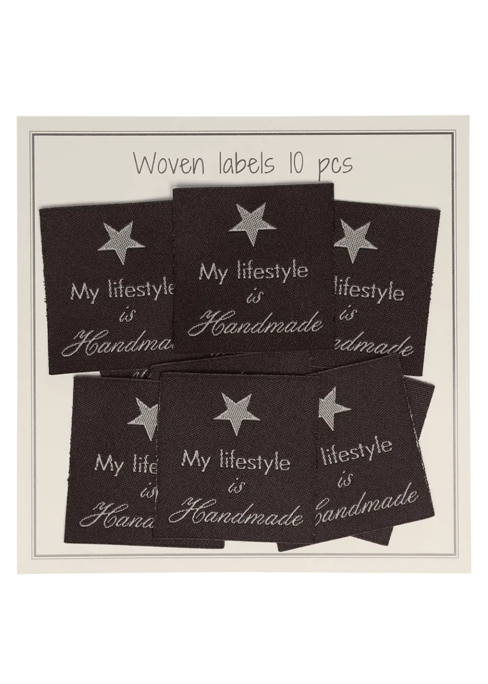 Go Handmade Label 33x30 mm My Lifestyle is Handmade braun 10 Stk