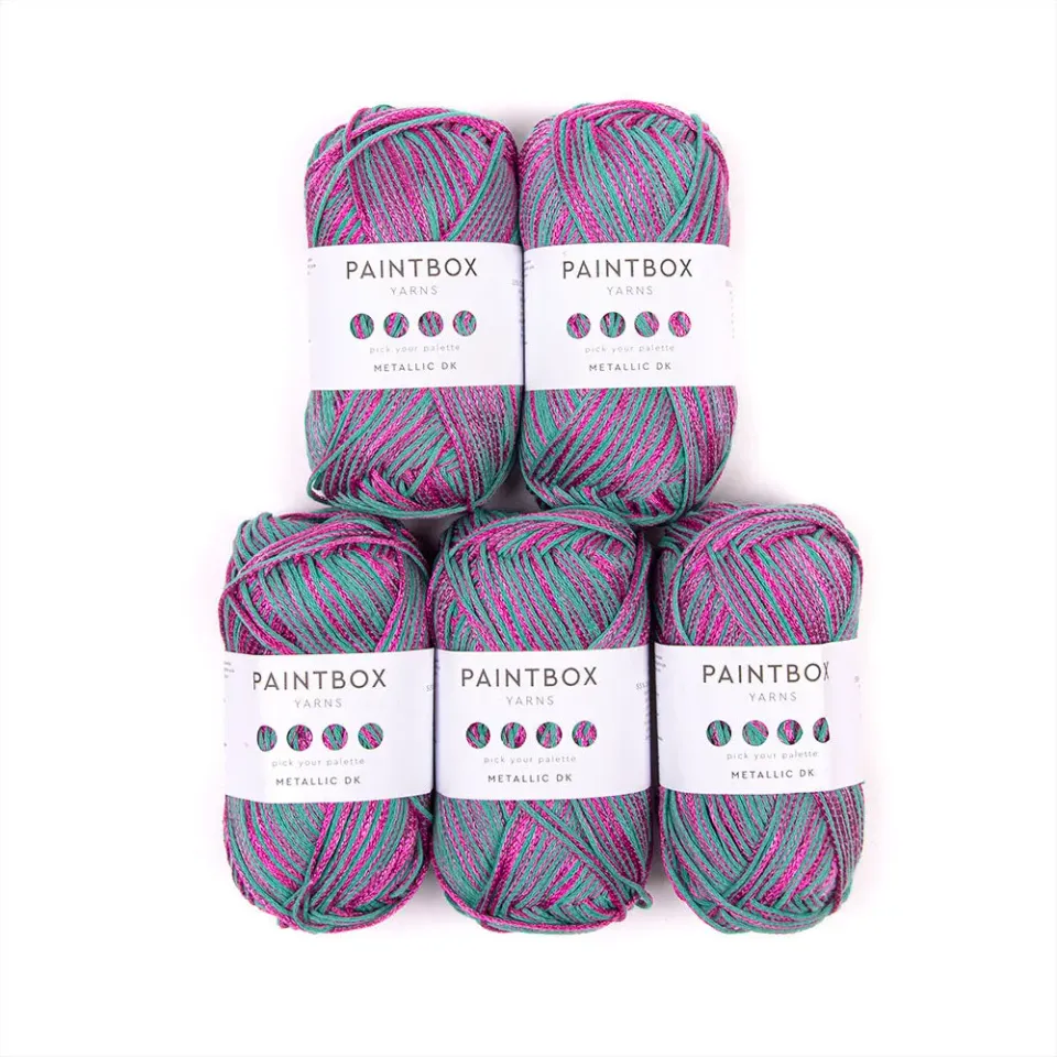 Paintbox Yarns Metallic DK Garn 5x50g Baumwollmix