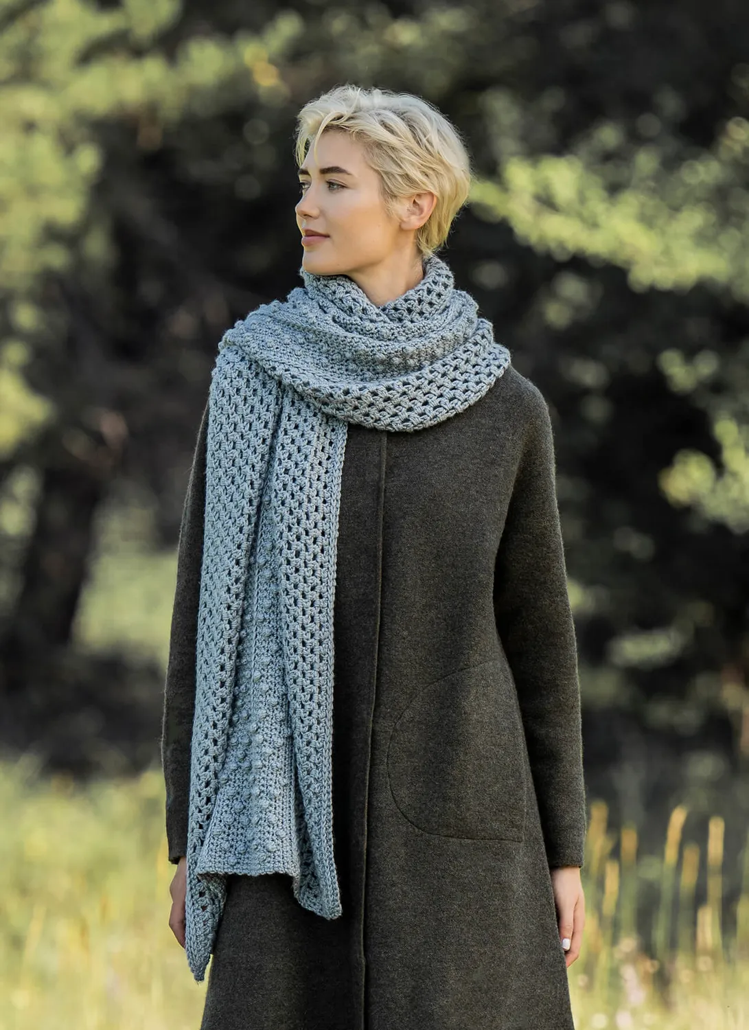 Blue Sky Fibers Classic Series Dayton Wrap Häkelanleitung Skyland