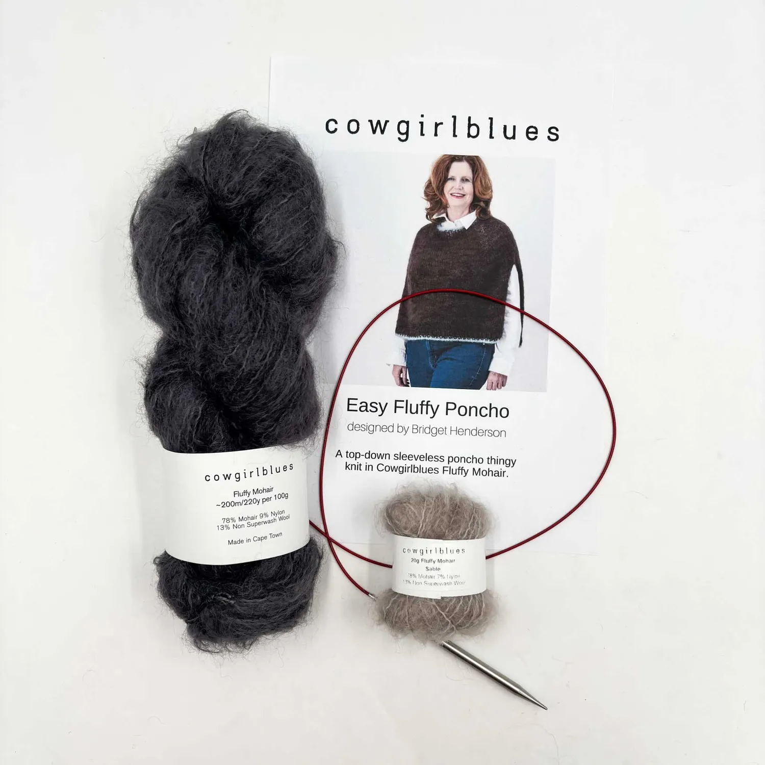 Cowgirlblues Easy Fluffy Poncho Strickset Mohair