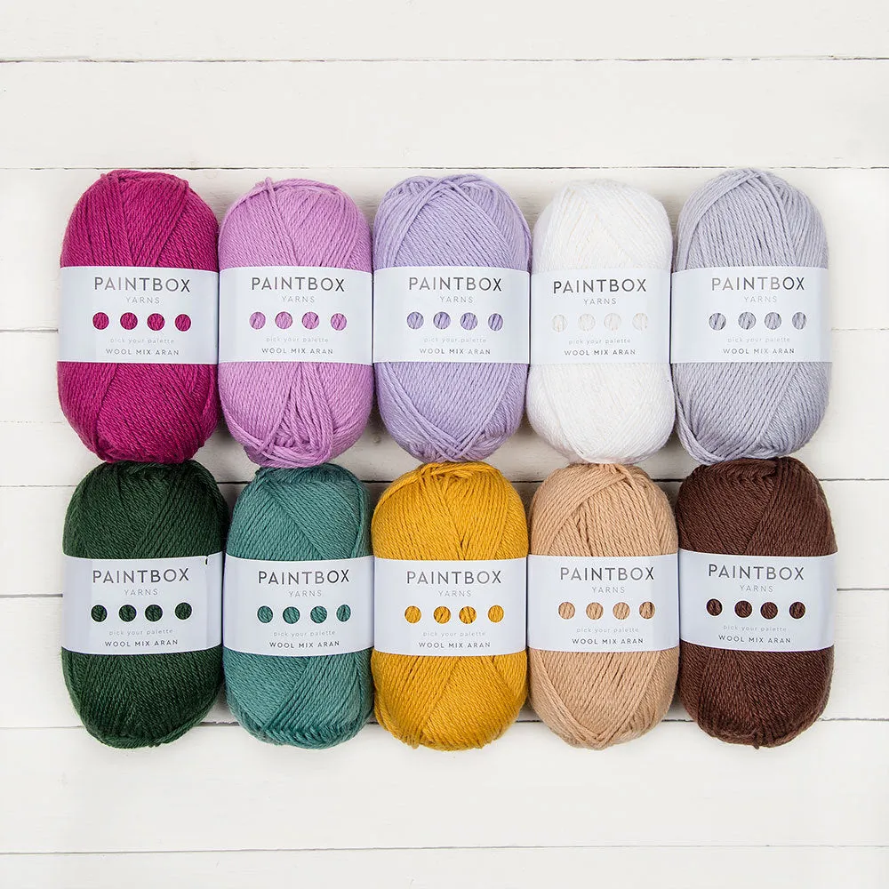 Paintbox Yarns Wool Mix Aran Garn 10er Pack 1000g warm