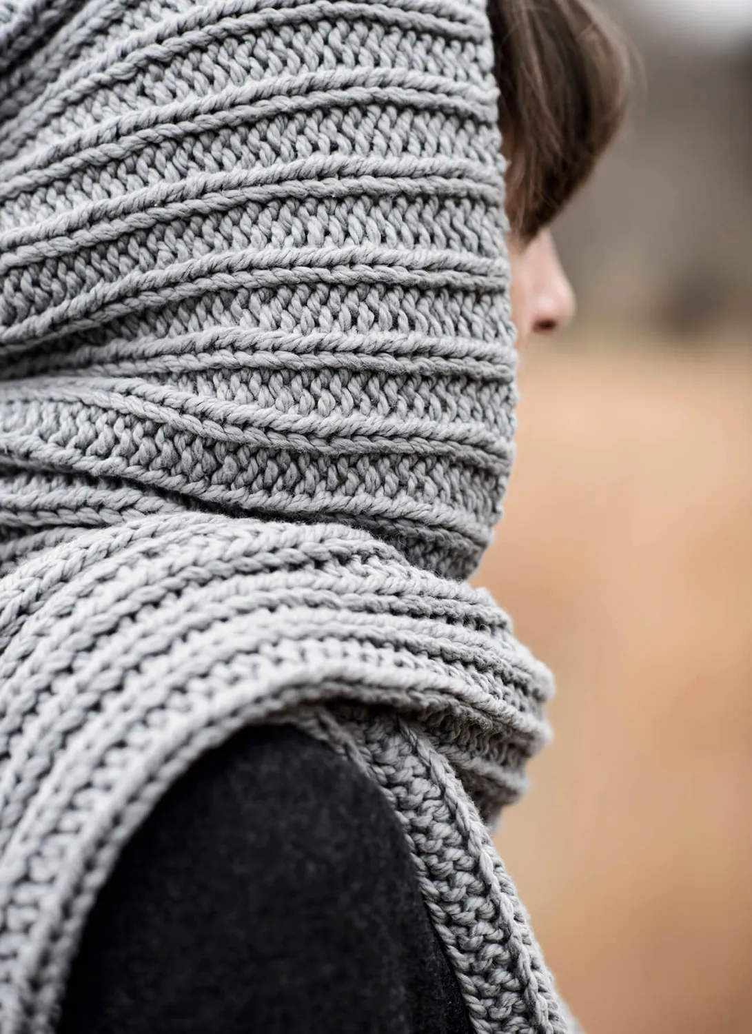 Blue Sky Fibers Breezy Point Hood Scarf Strickanleitung Baumwolle