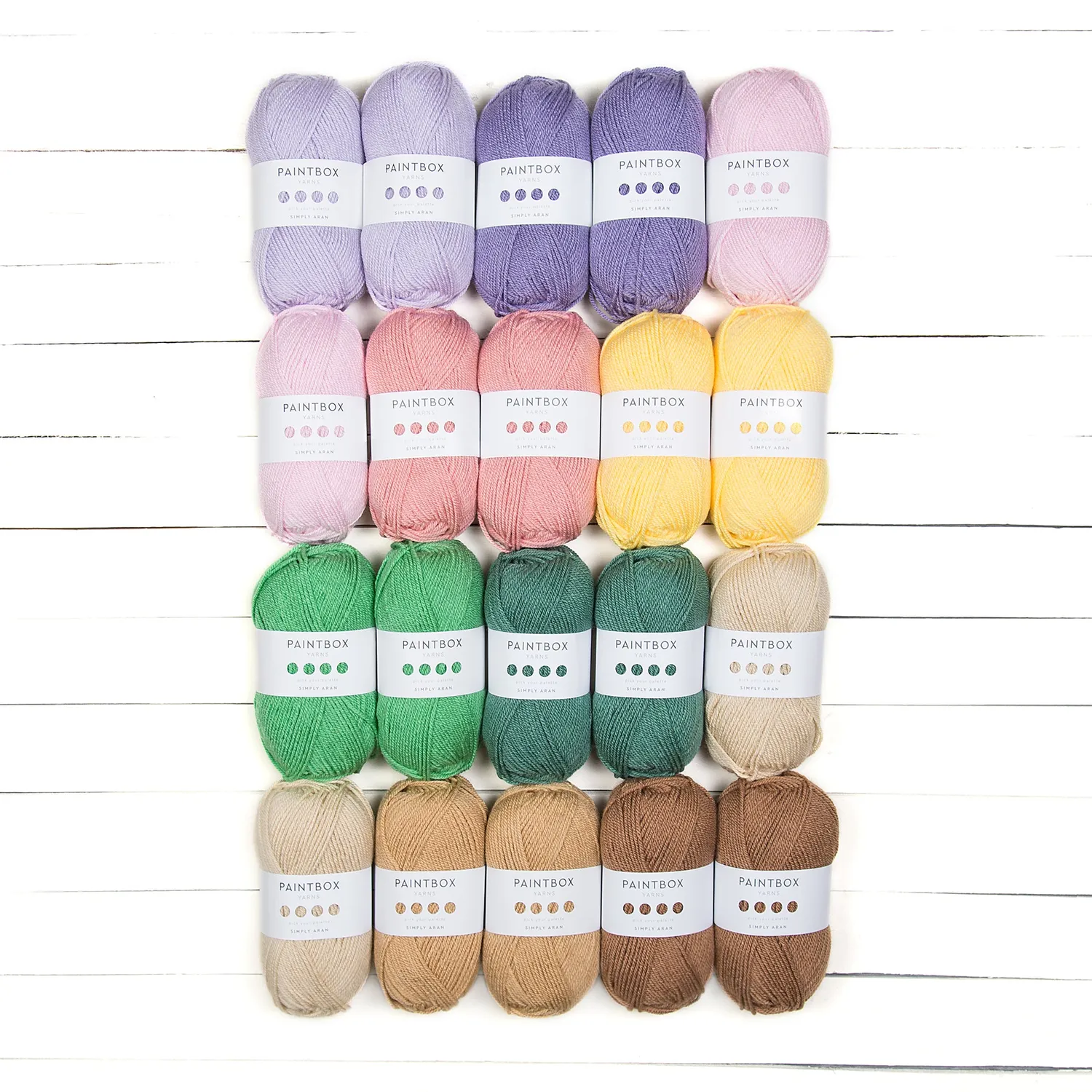Paintbox Simply Aran Colour Pack 20 Knäuel English Garden Wolle