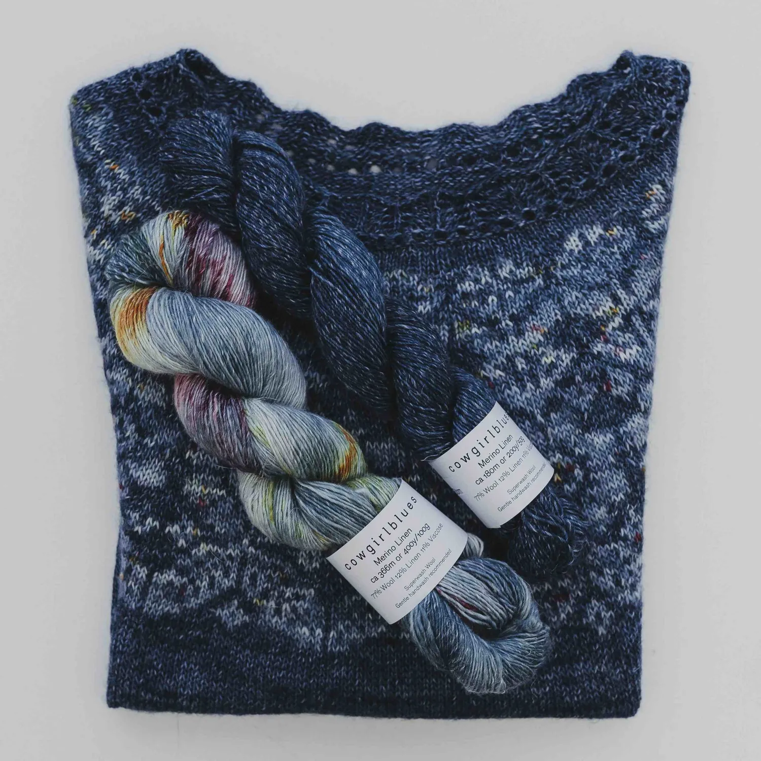Cowgirlblues Alpine Bloom Pullover Strickset Garnbundle