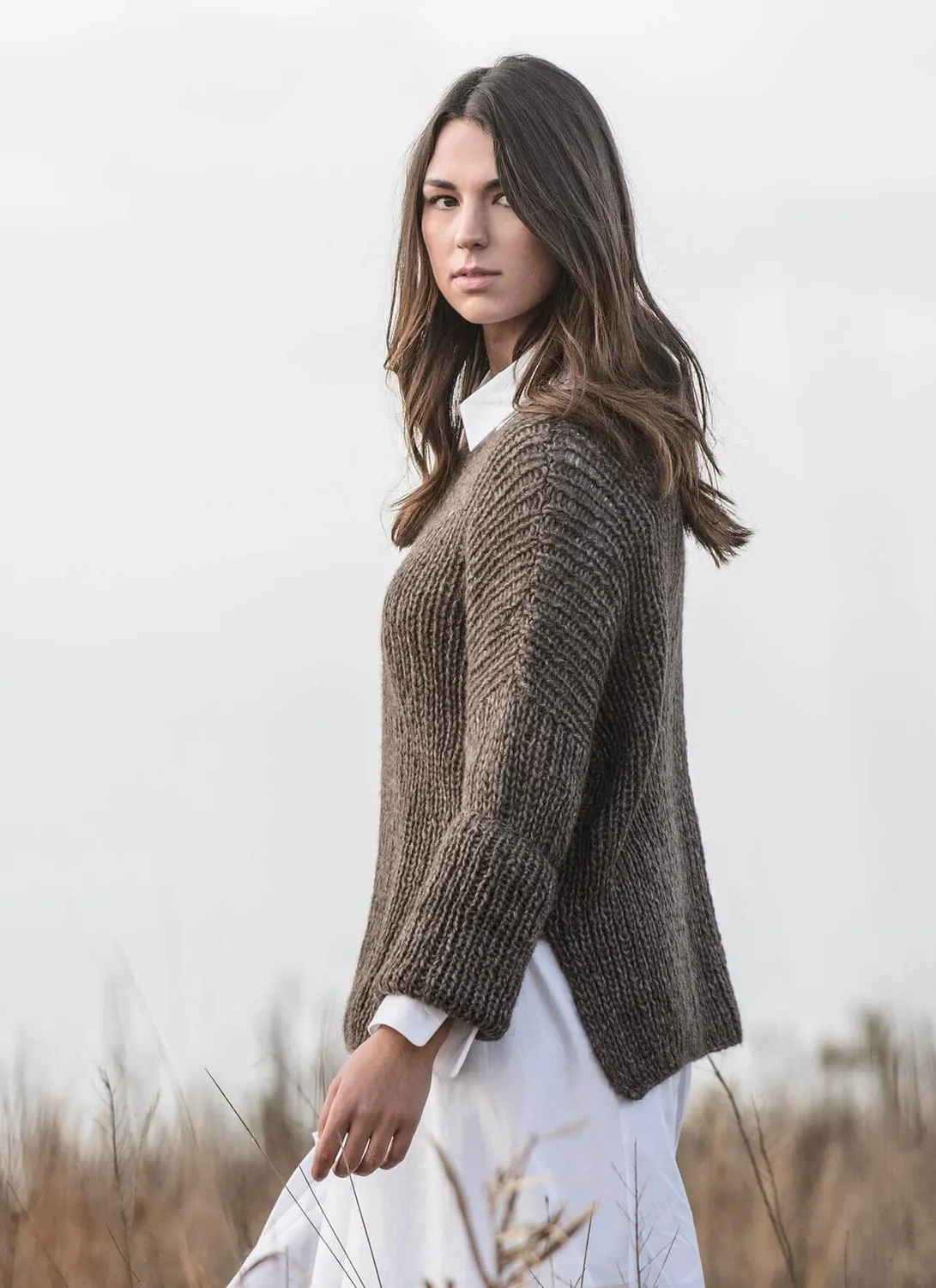 Blue Sky Fibers Classic Preston Pullover Strickanleitung Techno