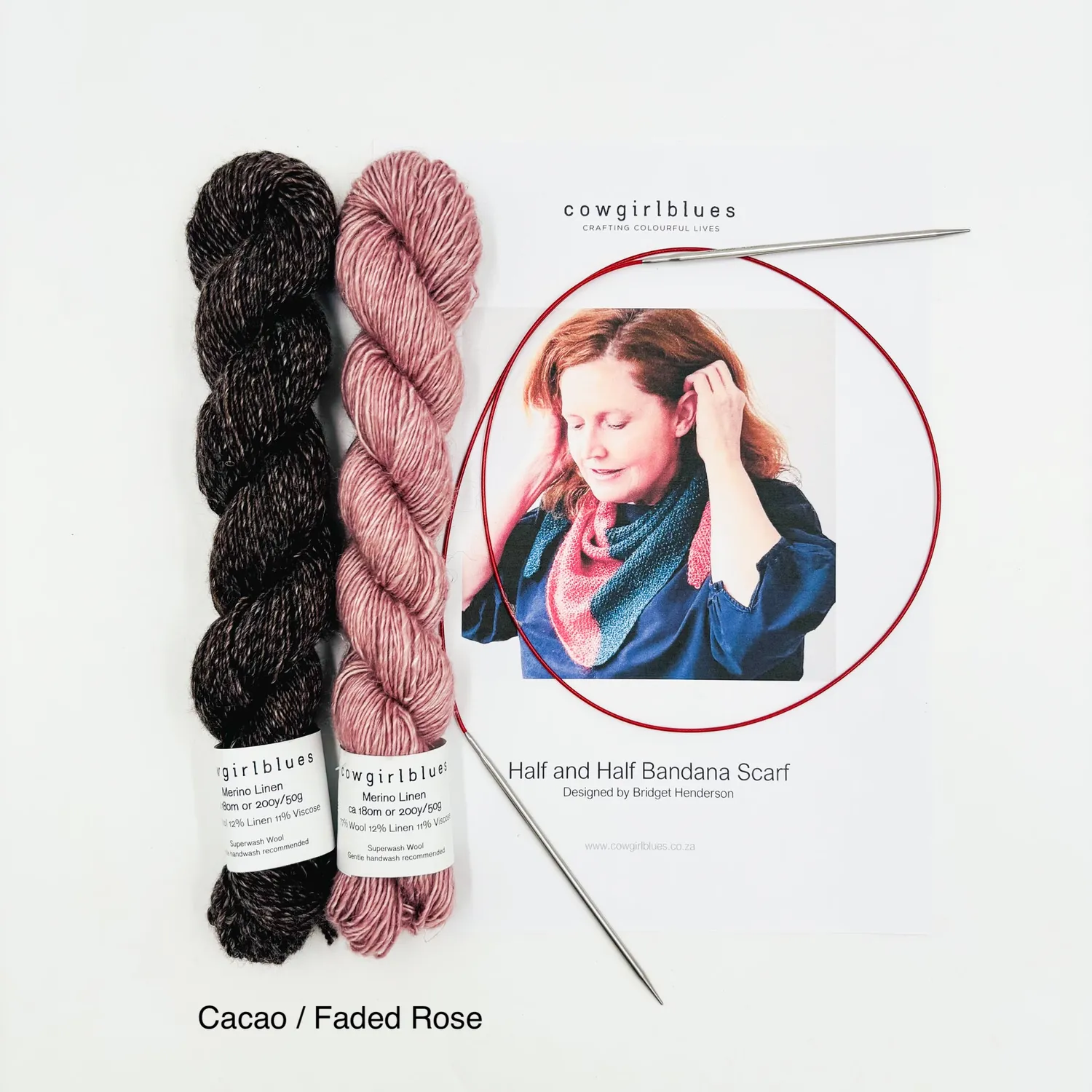 Cowgirlblues Half and Half Bandana Strickset 2x50g