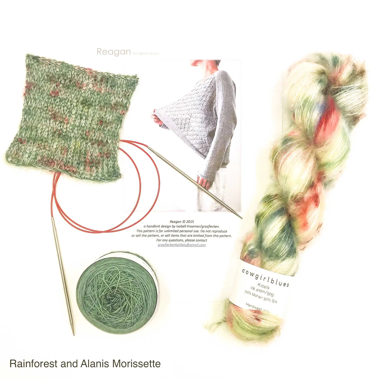 Cowgirlblues Reagan Cardigan Strickkit Lace-Garn ohne Anleitung