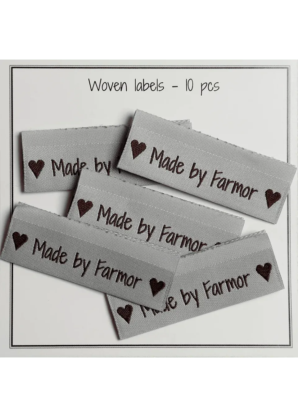 Go Handmade Weblabel Made by Farmor Hellblau 10 Stk.
