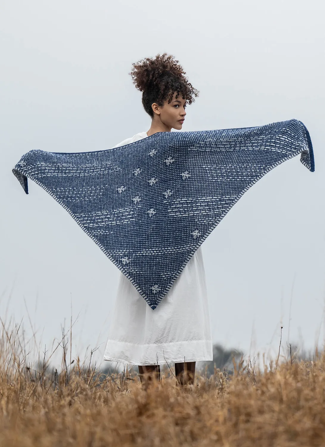Blue Sky Fibers Classic Series Festive Night Shawl Strickanleitung