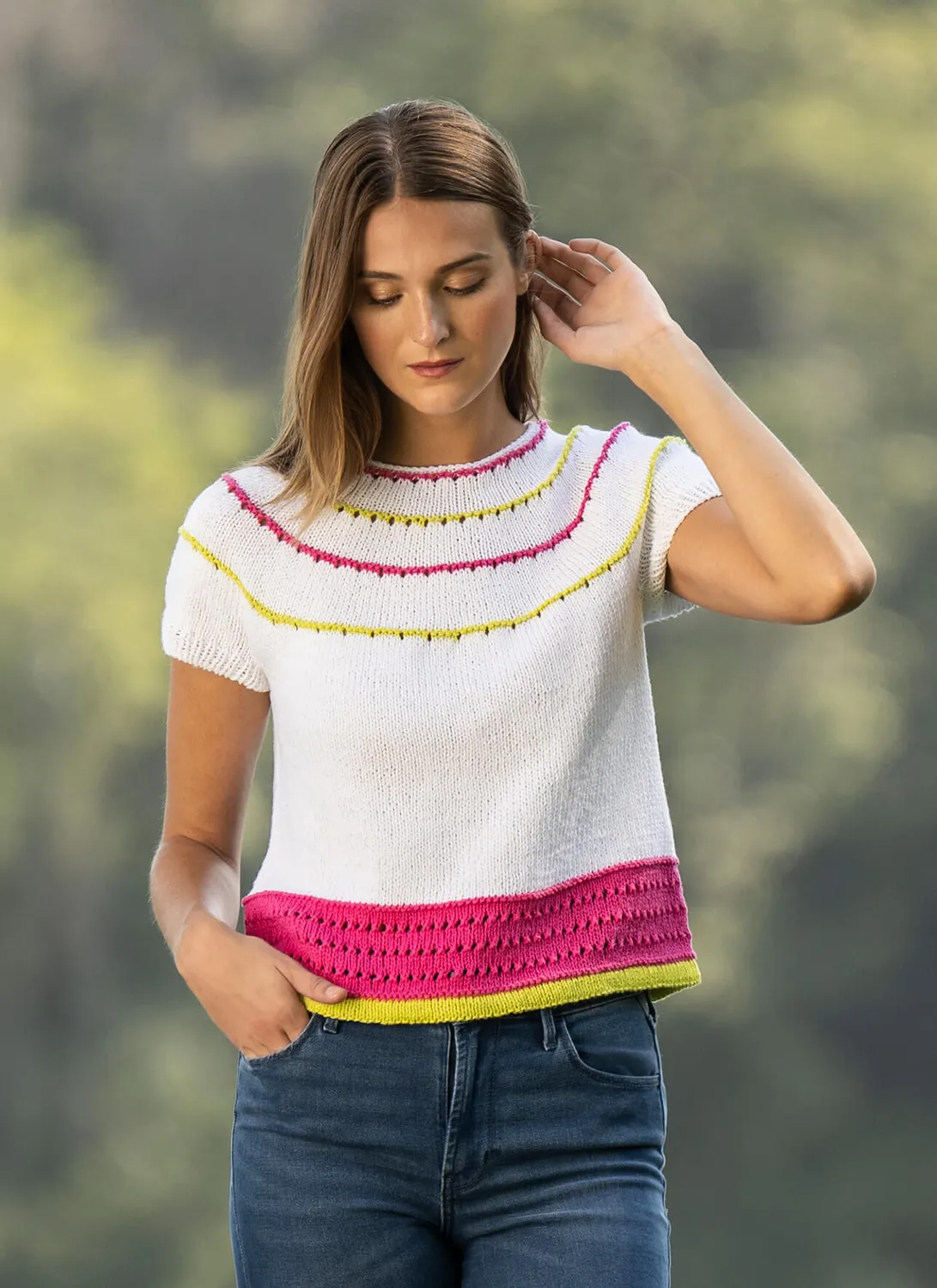 Blue Sky Fibers Classic Citrus Tee Strickanleitung 202611 Top