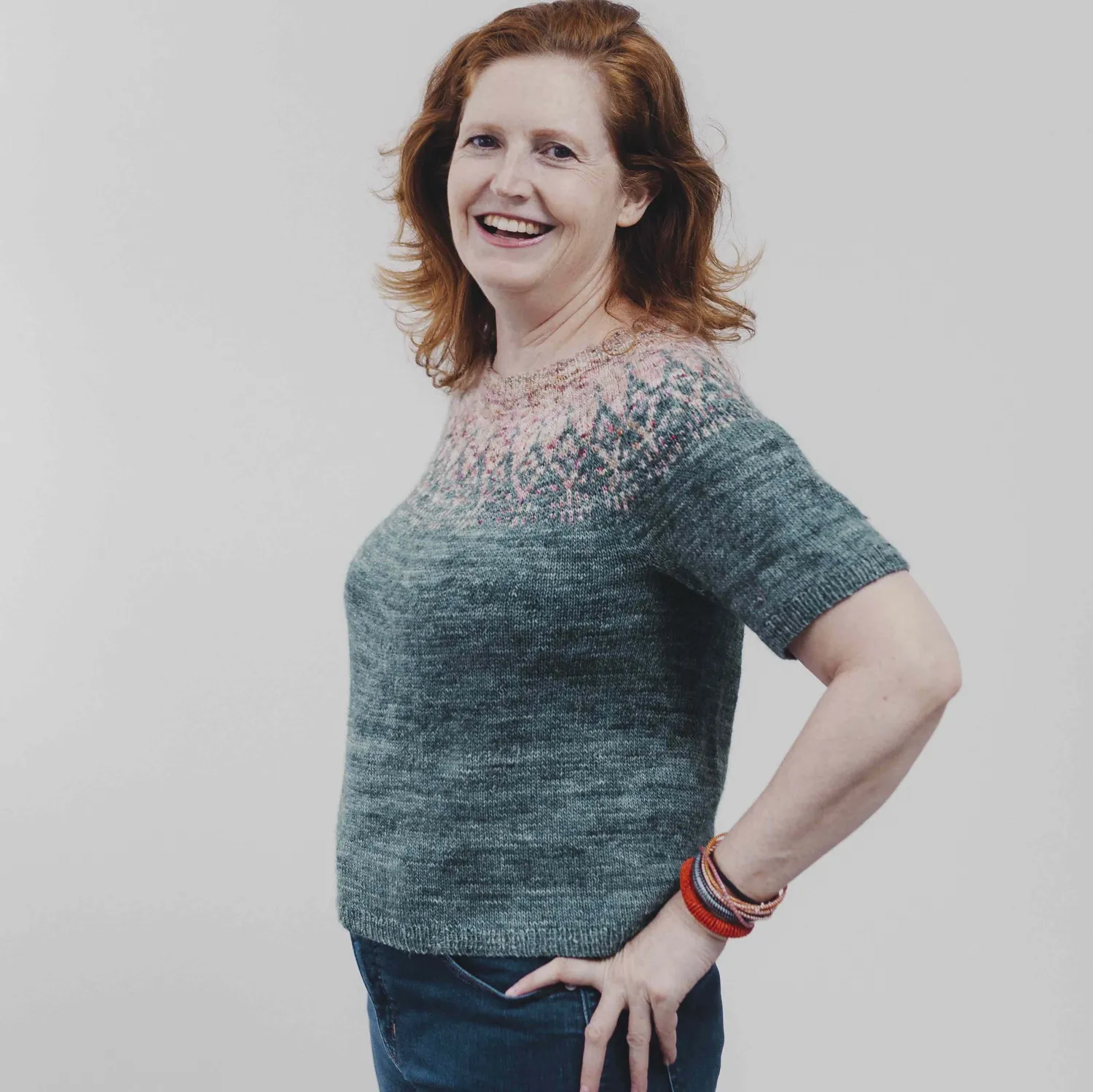 Cowgirlblues Bonfire Tee Strickset Colourwork Rundpasse