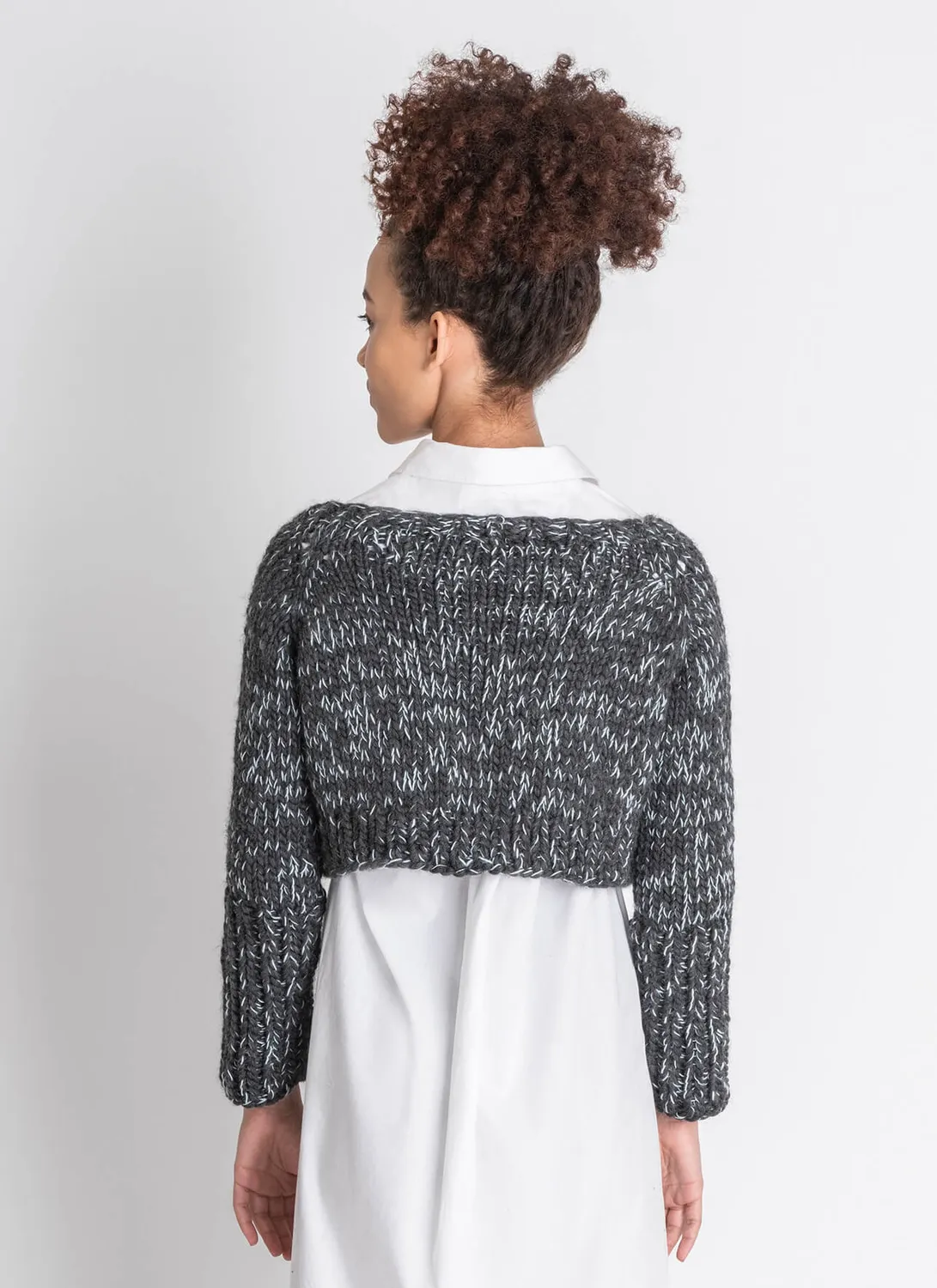 Blue Sky Fibers Classic Series Midlothian Marled Crop Pullover