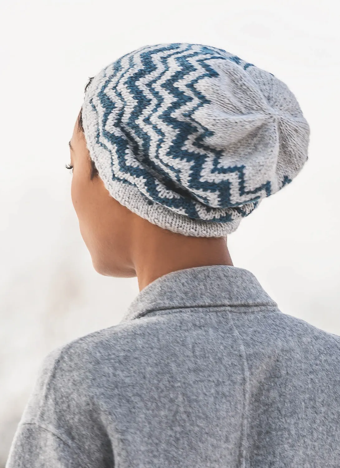 Blue Sky Fibers Springfield Chevron Hat Mützenanleitung