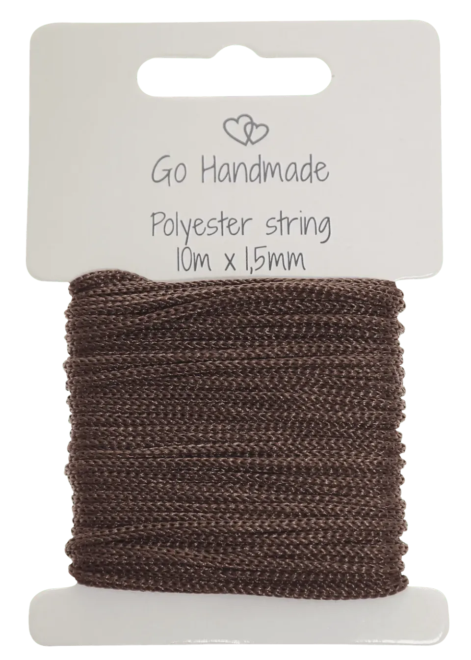 Go Handmade Polyester String Schnur 10 m 1,5 mm weiß