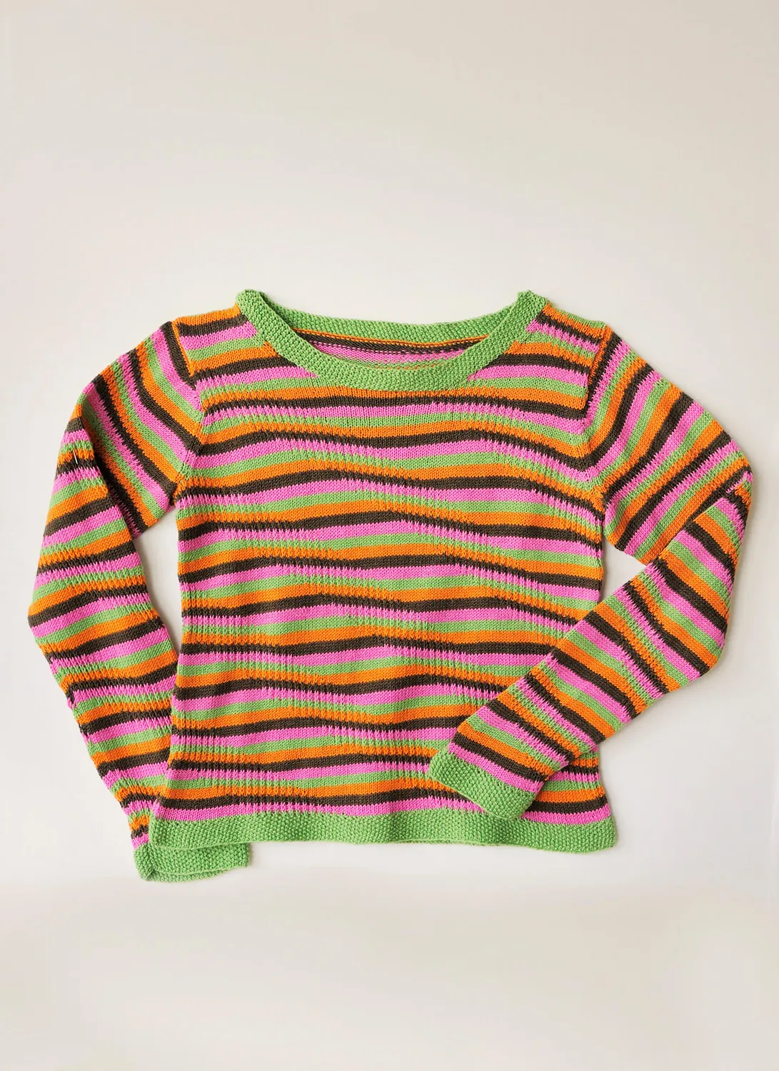 Blue Sky Fibers Classic Series The Wave Pullover Strickanleitung Wellenmuster