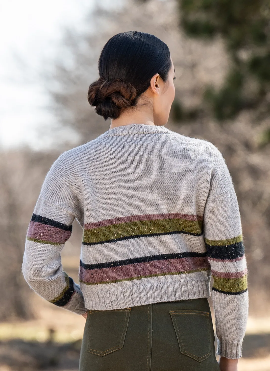 Blue Sky Fibers Perham Pullover 202634 Strickanleitung gestreift