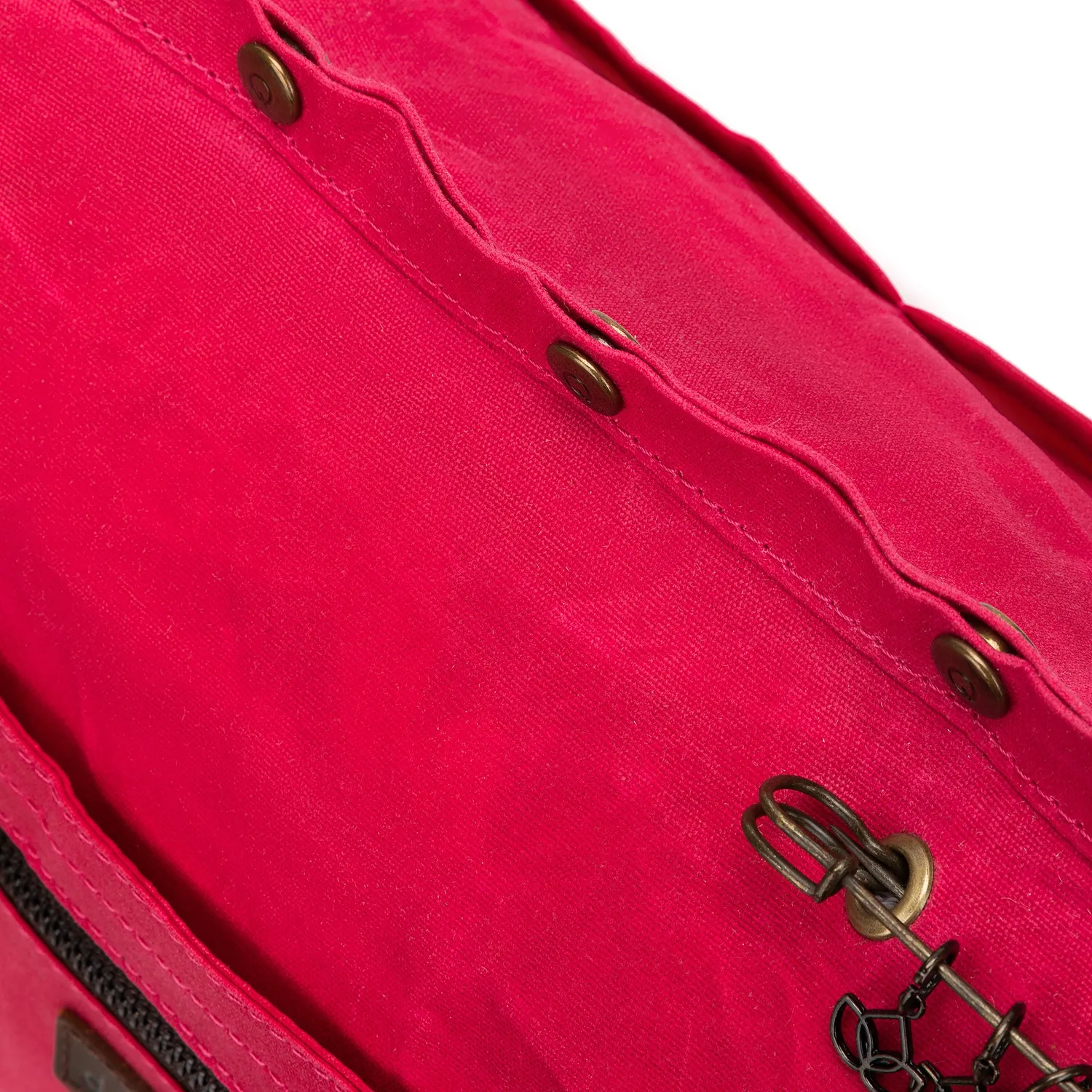 Madelinetosh Maker's Canvas Rucksack Projekttasche Vivid Rose