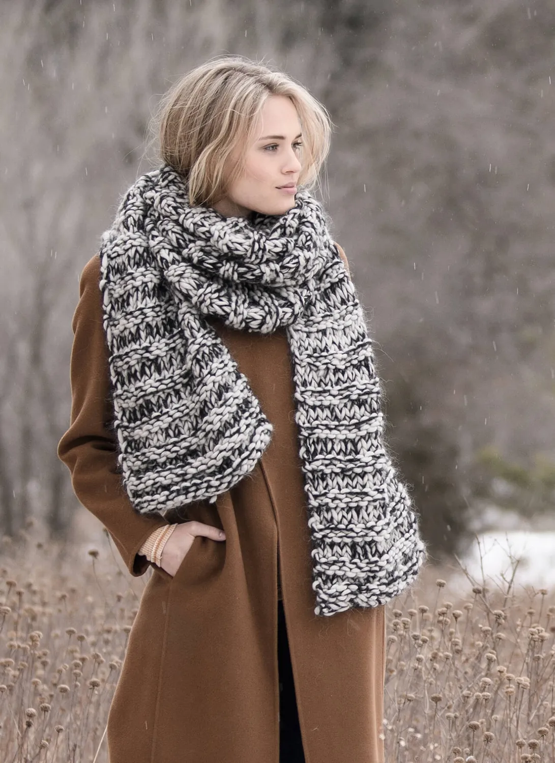 Blue Sky Fibers Classic Big Falls Scarf Strickanleitung Oversize