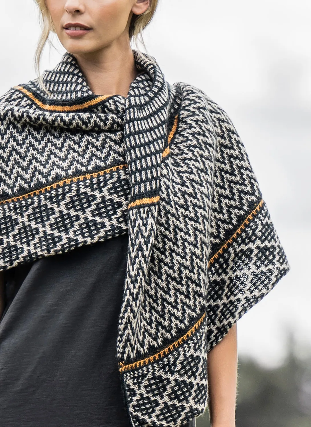 Blue Sky Fibers Tivoli Shawl Strickanleitung Hebemaschen
