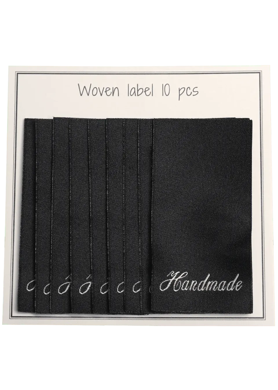 Go Handmade Webetiketten handmade schwarz 60x32 10 Stk