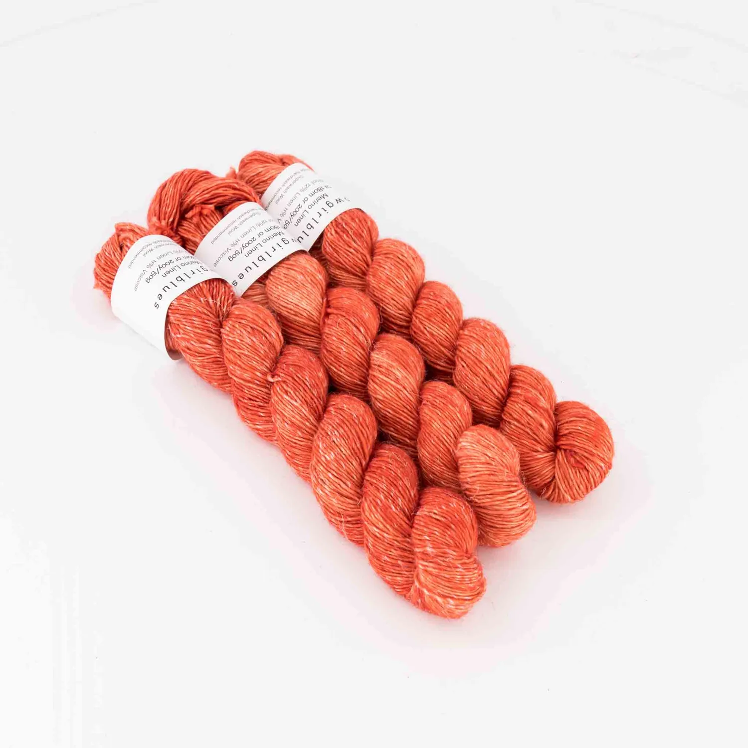 Cowgirlblues Merino Linen 50g Ruby Grapefruit Garn meliert