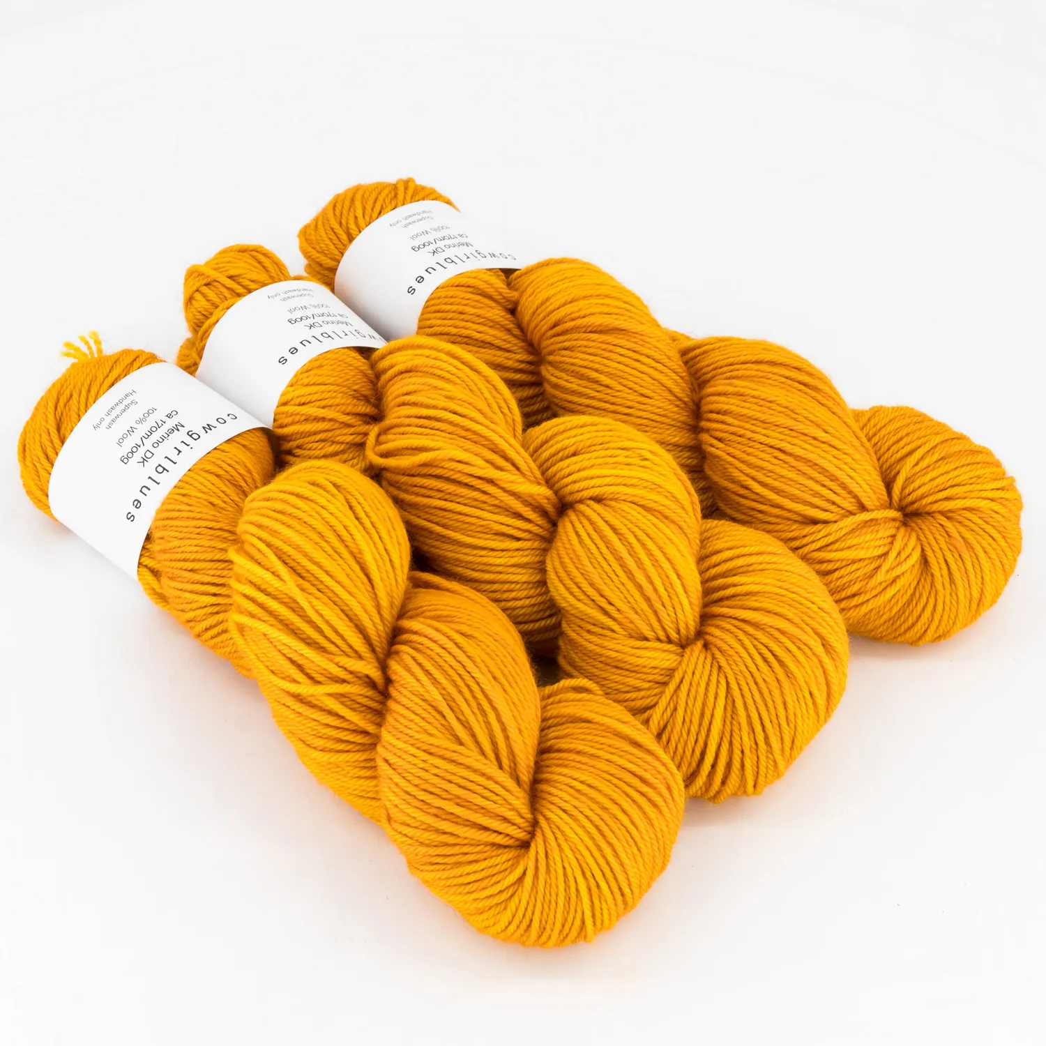 Cowgirlblues Merino DK Saffron Wolle gelb Uni