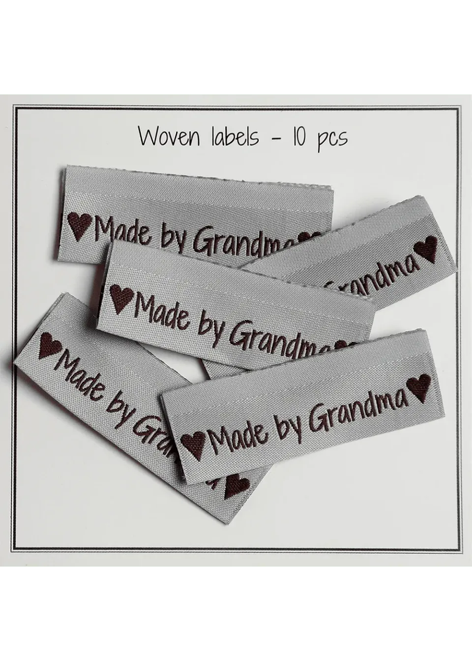 Go Handmade Made by Grandma Weblabel Sky Blue 50x11,5 mm 10 Stk