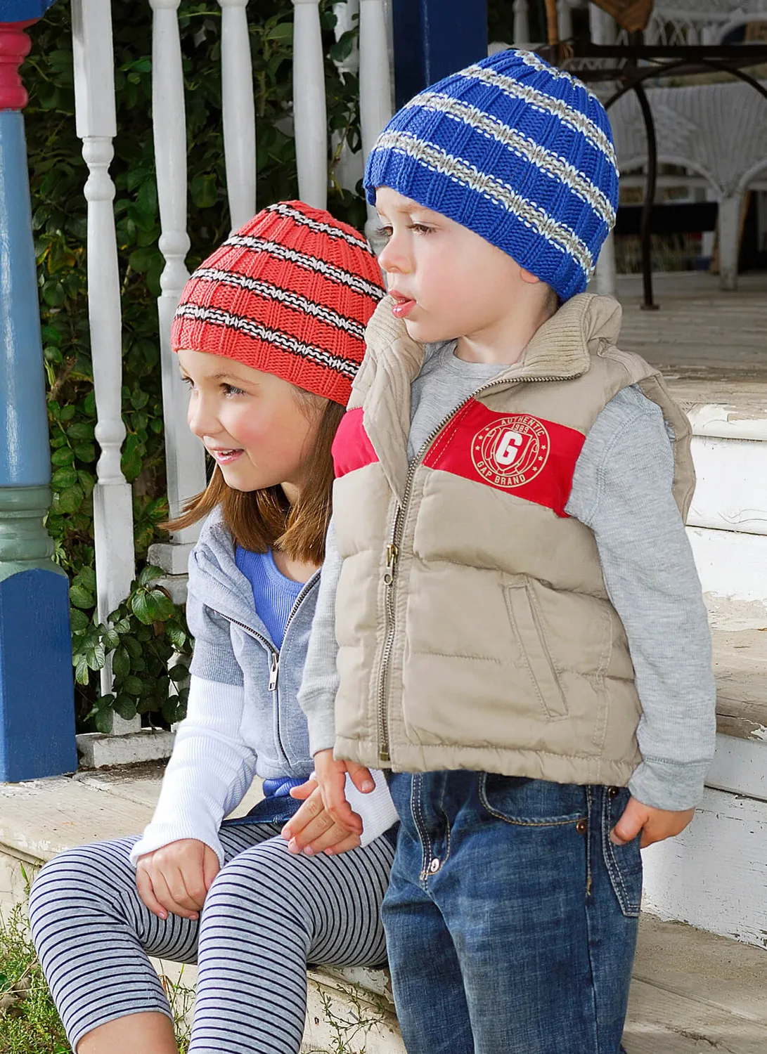 Blue Sky Fibers Skinny Striped Hat Strickanleitung Kinder gratis