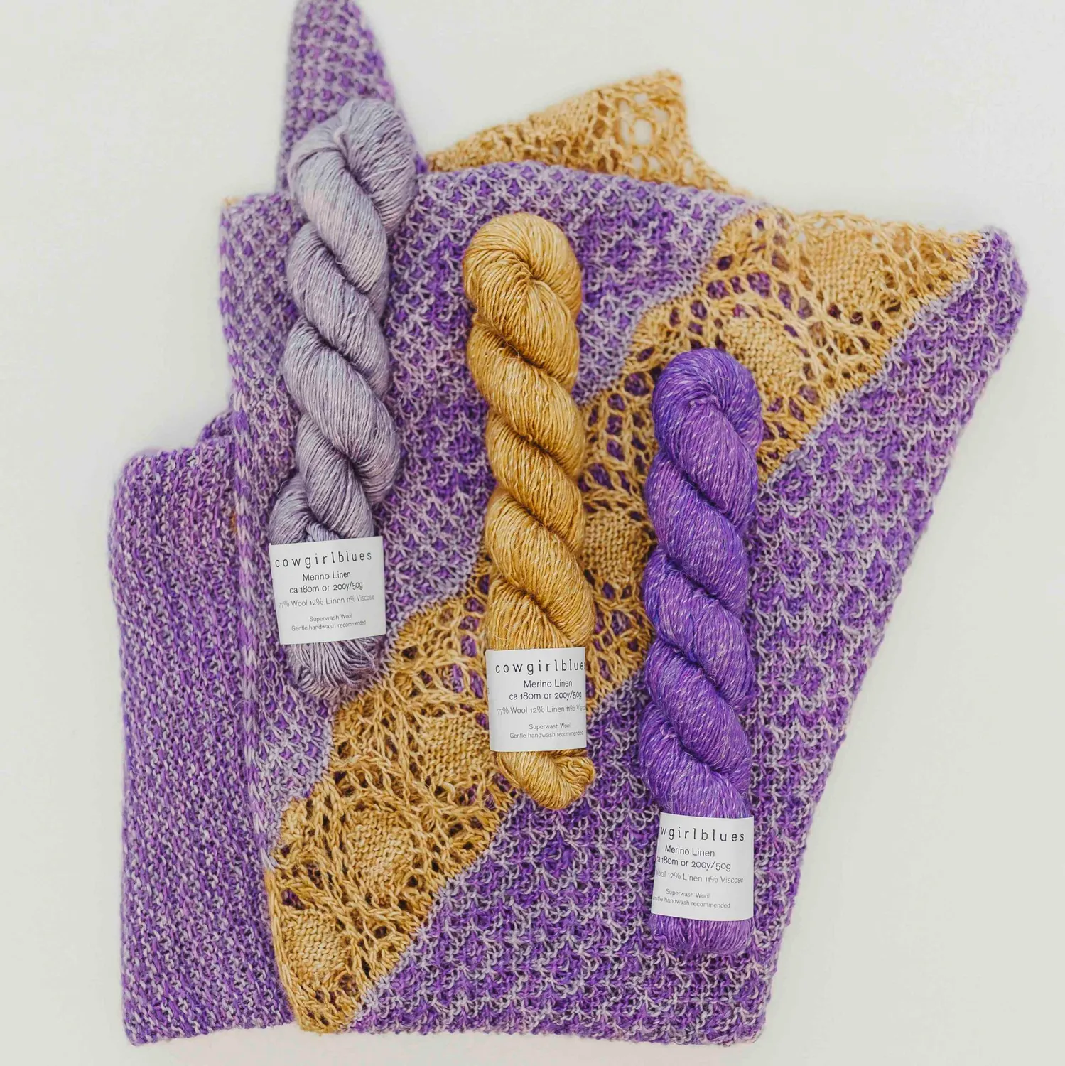 Cowgirlblues Actinotus Wrap Strickset Mosaiktuch