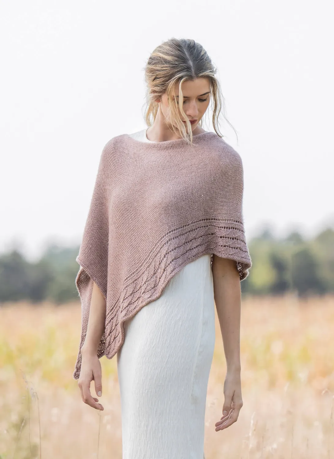 Blue Sky Fibers Serenity Wrap Tuch Strickanleitung Sommer