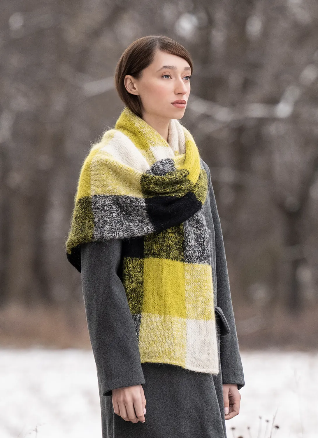 Blue Sky Fibers Classic Series Amsterdam Wrap Strickanleitung Intarsia