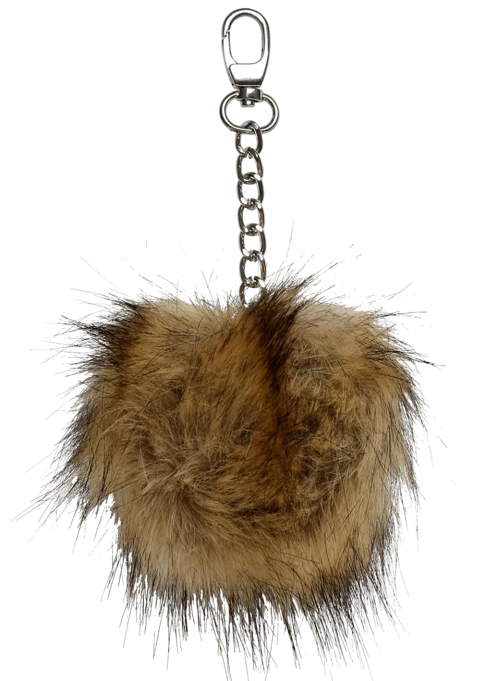 Go Handmade Bommel Anhänger Natur 11 cm Kunstfell
