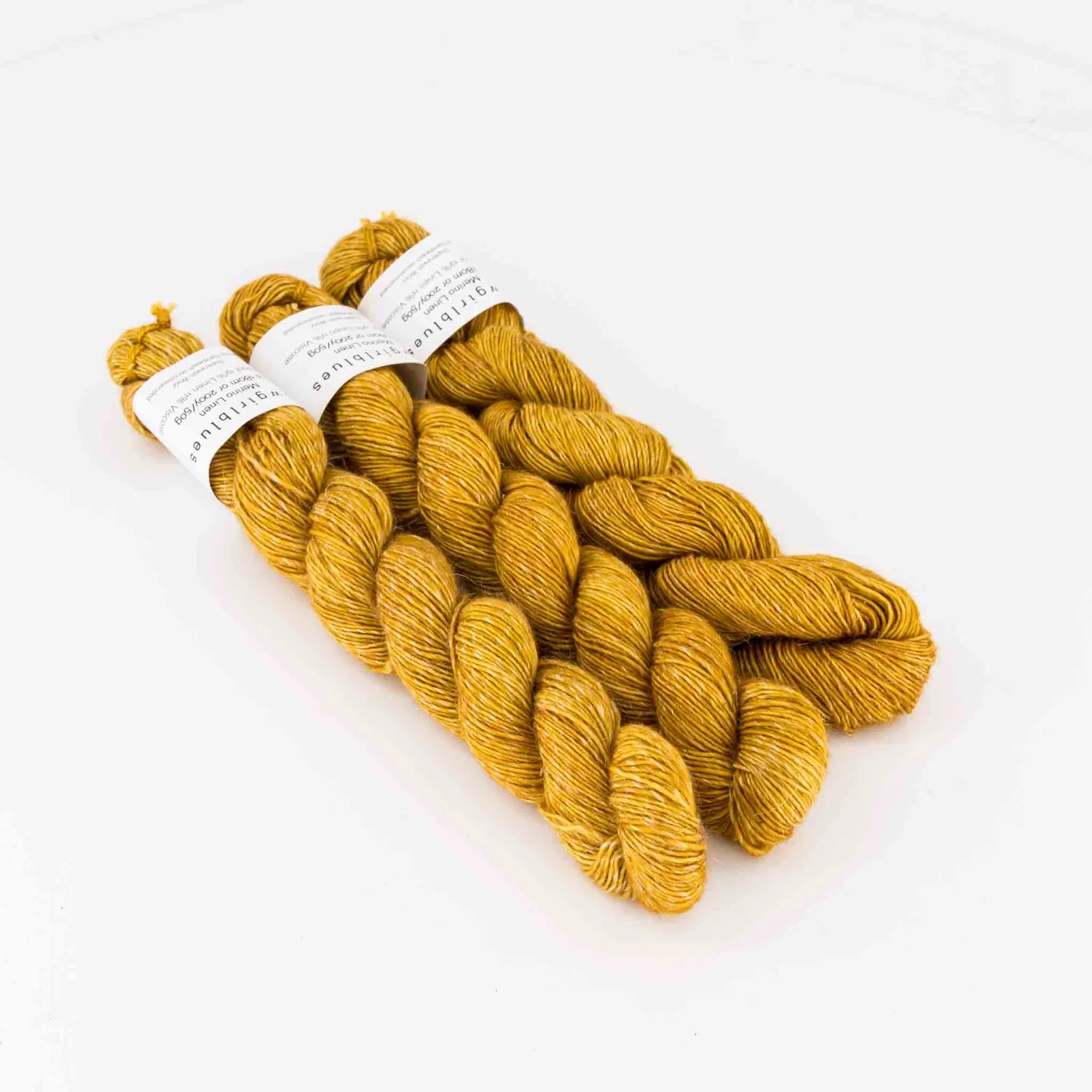 Cowgirlblues Merino Linen Mustard Wolle 50g handgefärbt