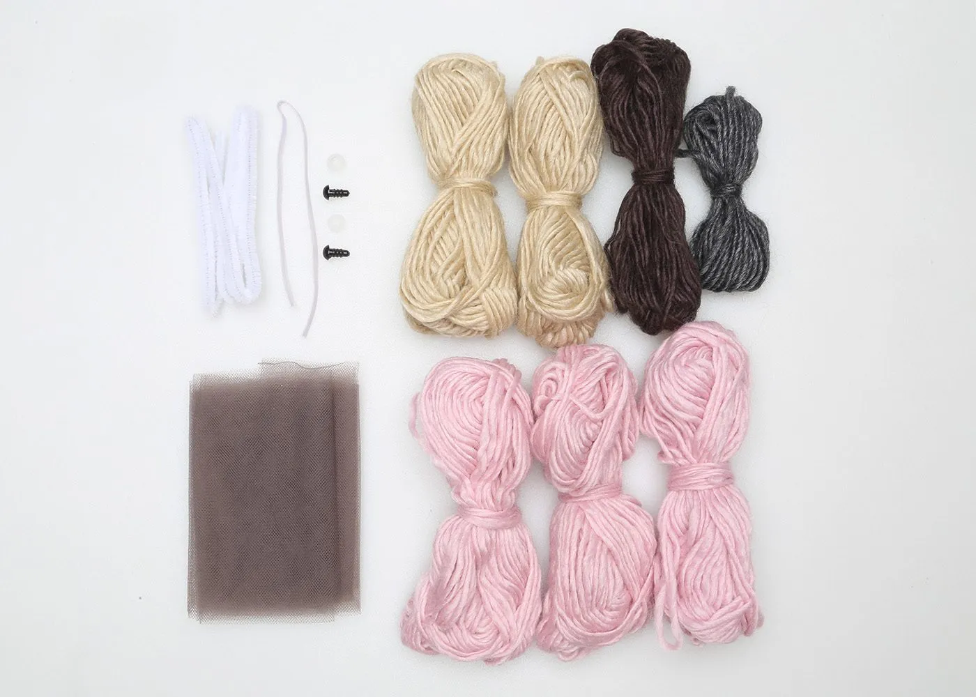 Go Handmade Astrid Strickset Vintage Garn Tüll