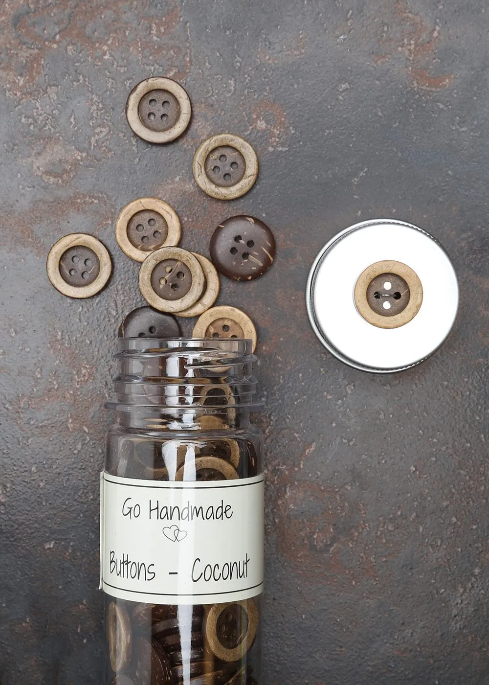 Go Handmade Classic Kokosknopf braun Dose 120 Stk