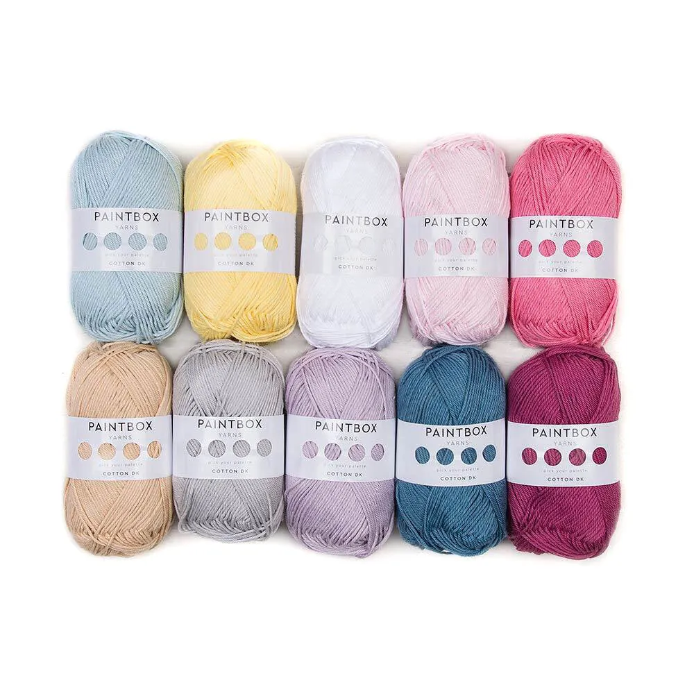 Paintbox Yarns Cotton DK Wolle 10x50g Colour Pack