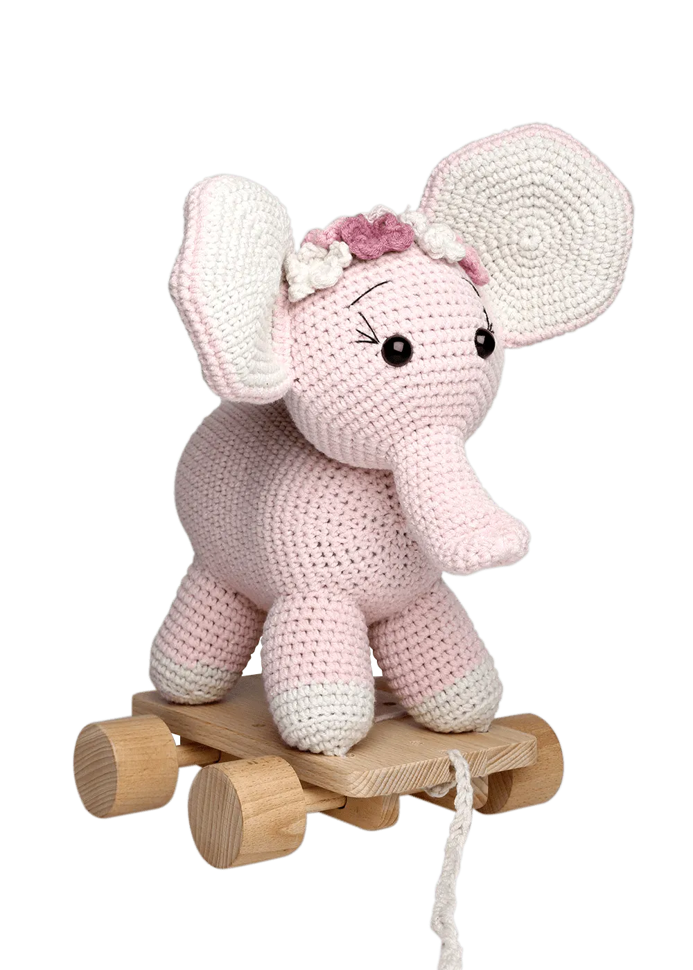 Go Handmade Wooden Roller Holzroller 17x16,5x4 cm natur