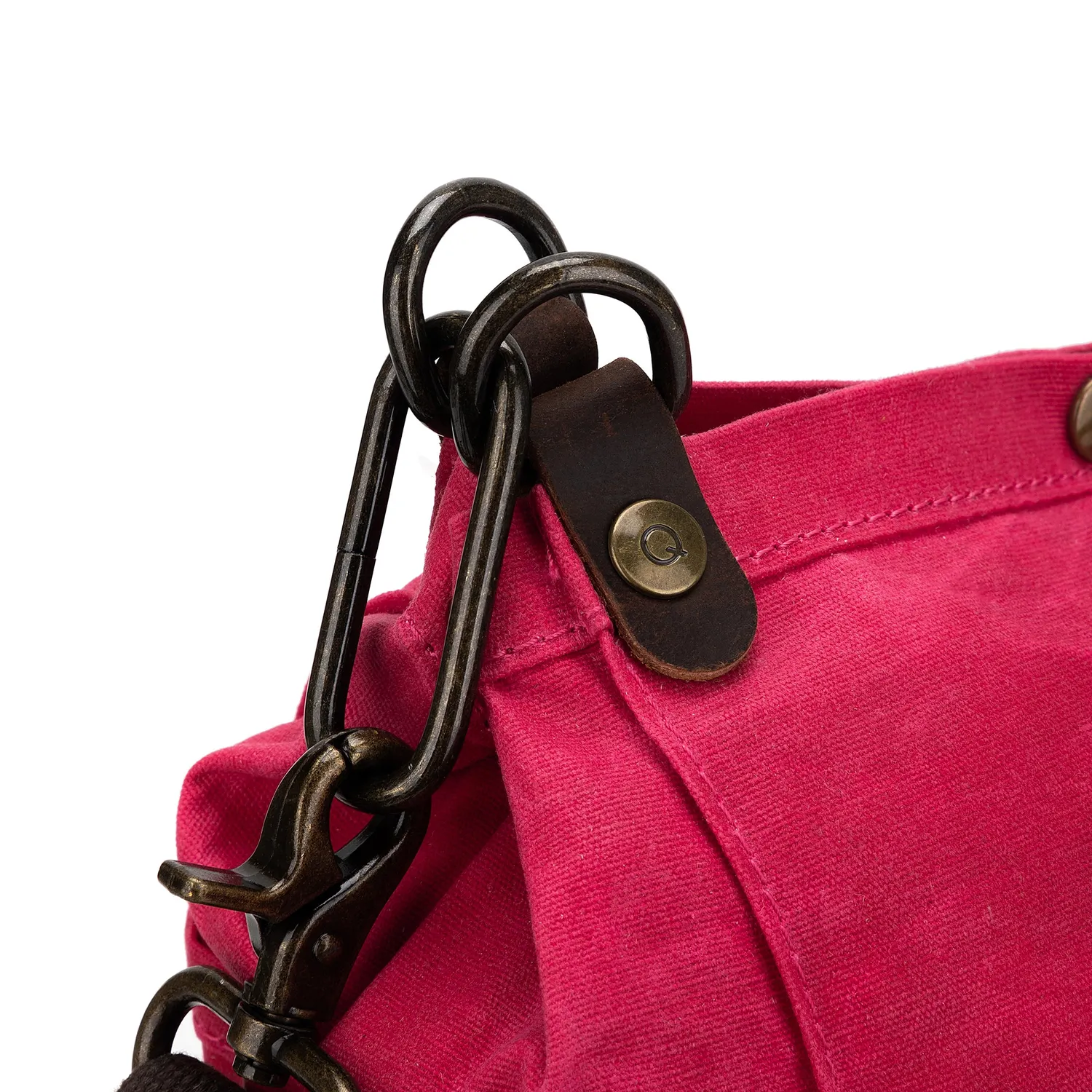 Madelinetosh Maker's Canvas Rucksack Projekttasche Vivid Rose