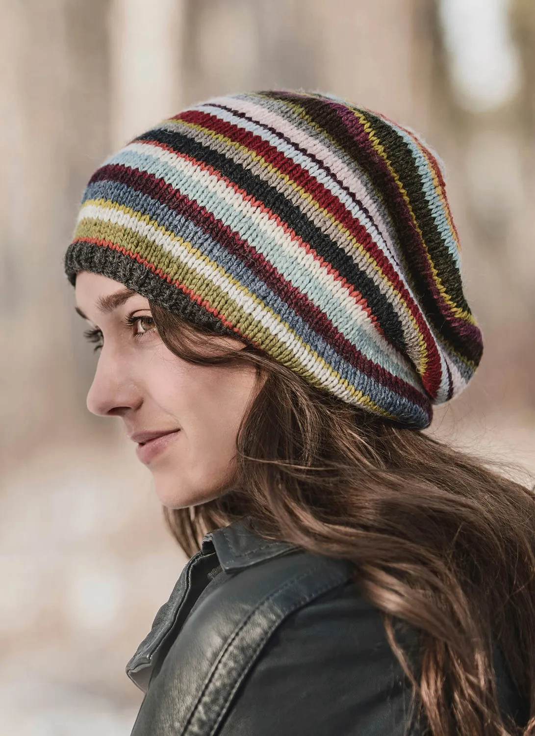 Blue Sky Fibers 21 Color Slouch Strickkit Mütze