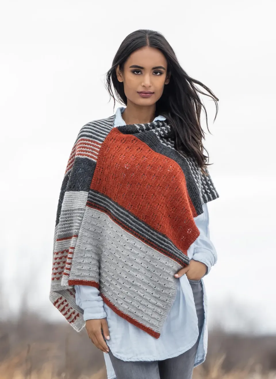Blue Sky Fibers Classic Series Persimmon Wrap Strickanleitung