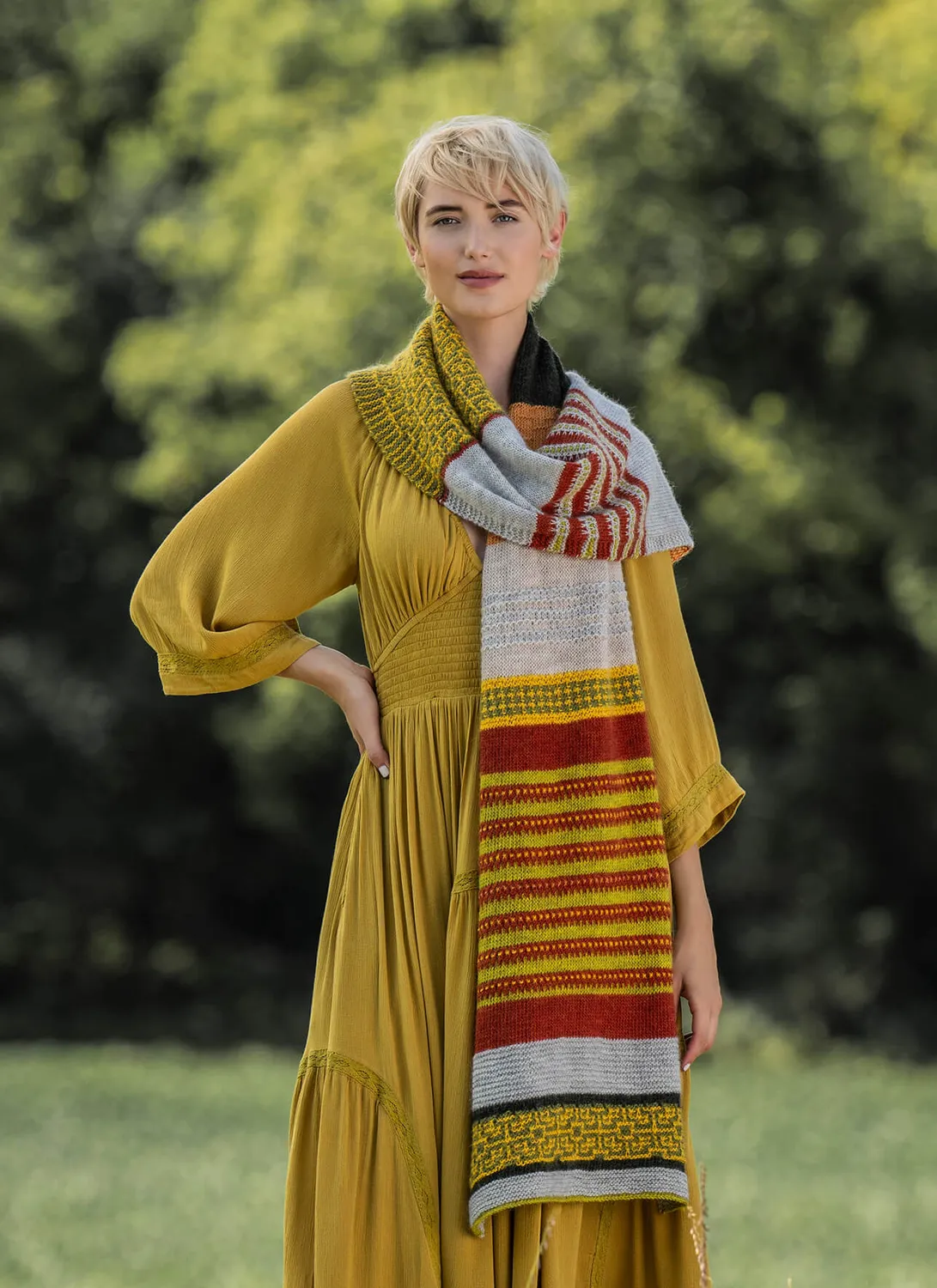 Blue Sky Fibers Classic Series North Loop Wrap Strickanleitung Mosaik