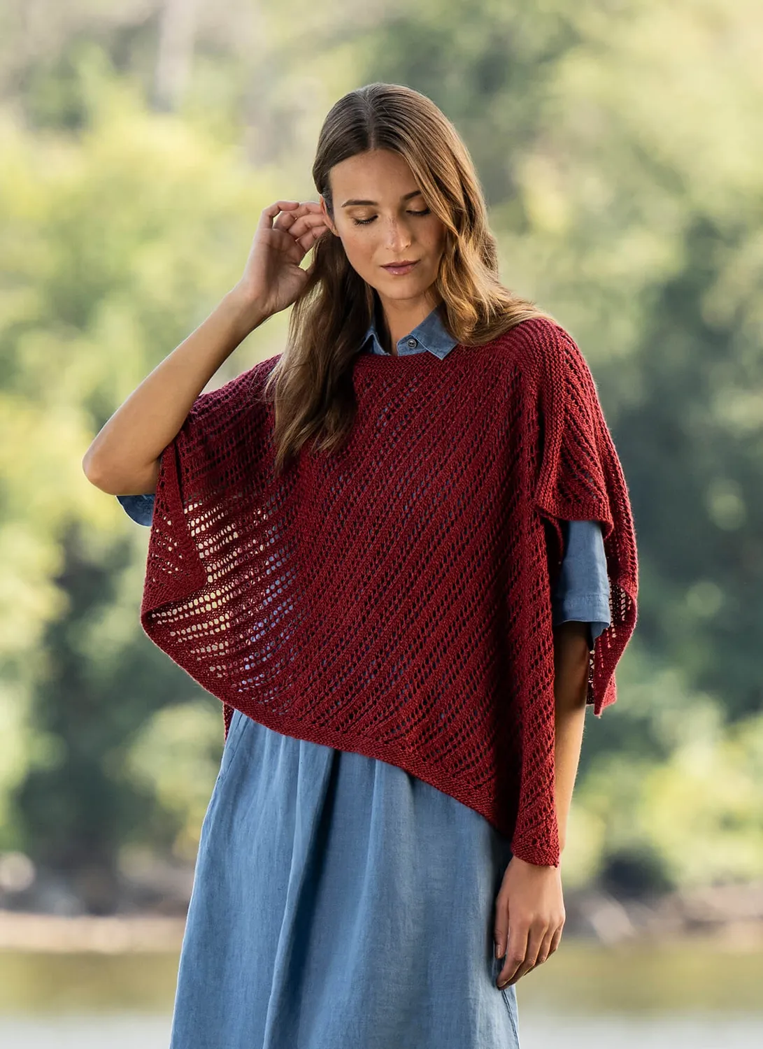 Blue Sky Fibers Ruby Wrap Strickanleitung Tuch Metalico