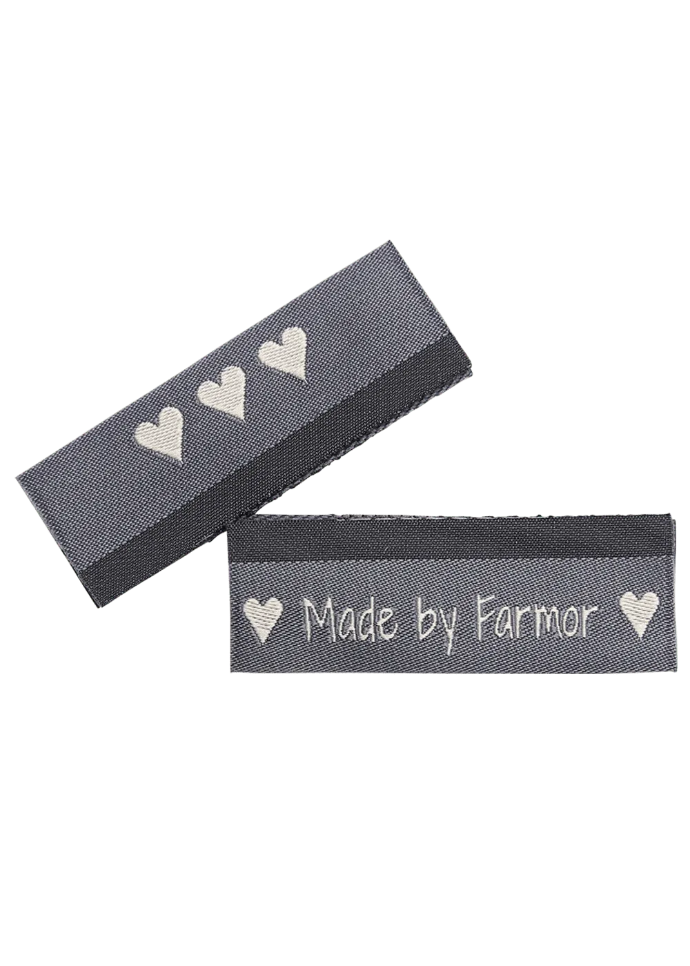 Go Handmade Made by Farmor Weblabel grau 10 Stk
