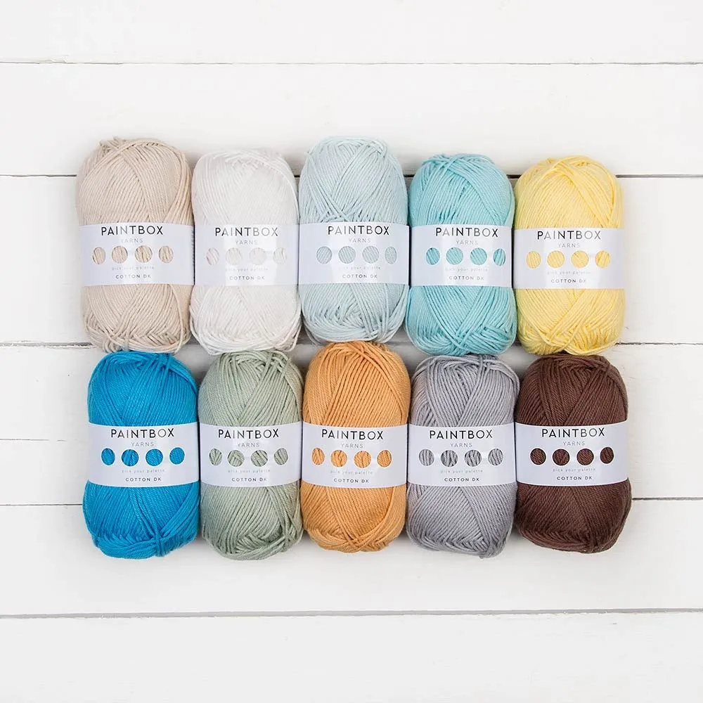 Paintbox Yarns Cotton DK Wolle 10x50g Colour Pack