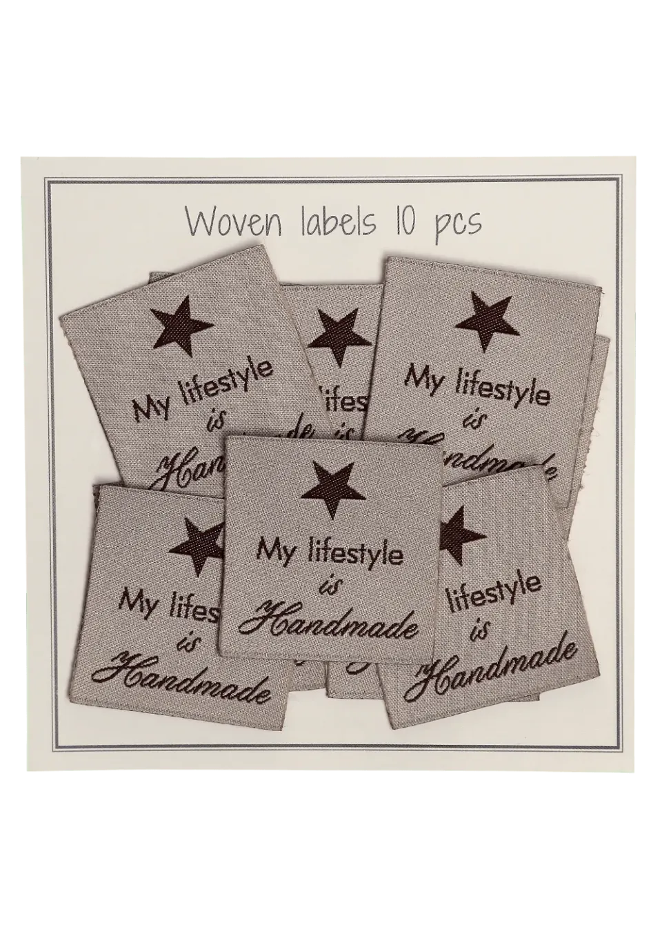 Go Handmade Webetiketten My lifestyle beige 10 Stück
