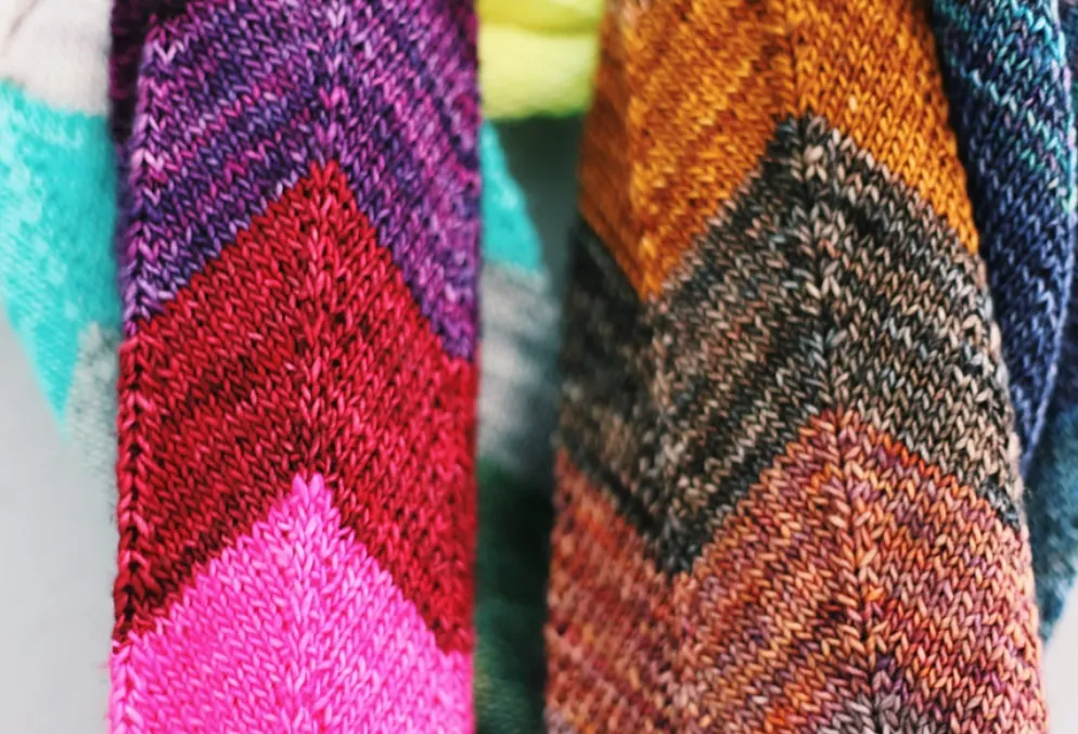 Madelinetosh Unicorn Stripes Scarf Strickanleitung PDF Chevron