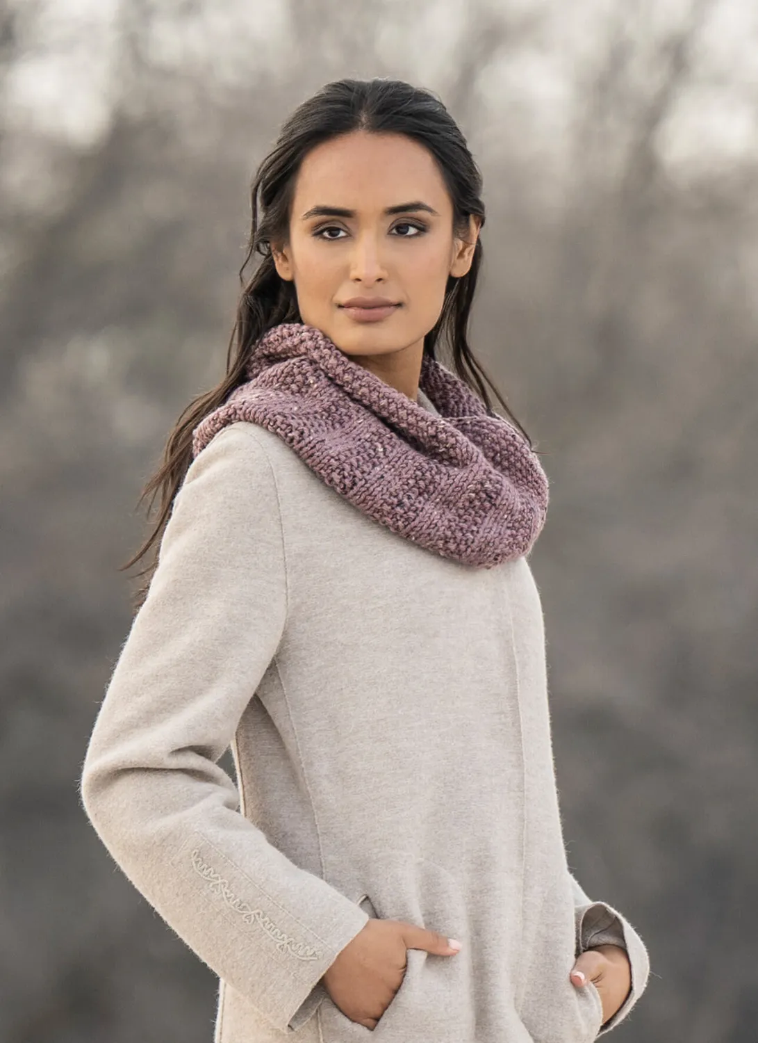 Blue Sky Fibers Classic Lulu Cowl Strickanleitung Woolstok Tweed