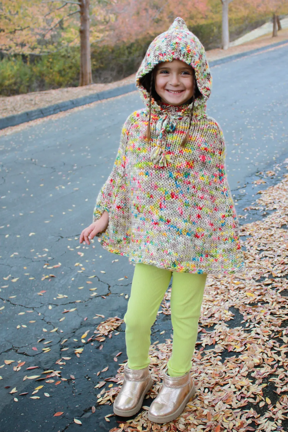 Madelinetosh Pixie Path Poncho Strickanleitung PDF Kapuze